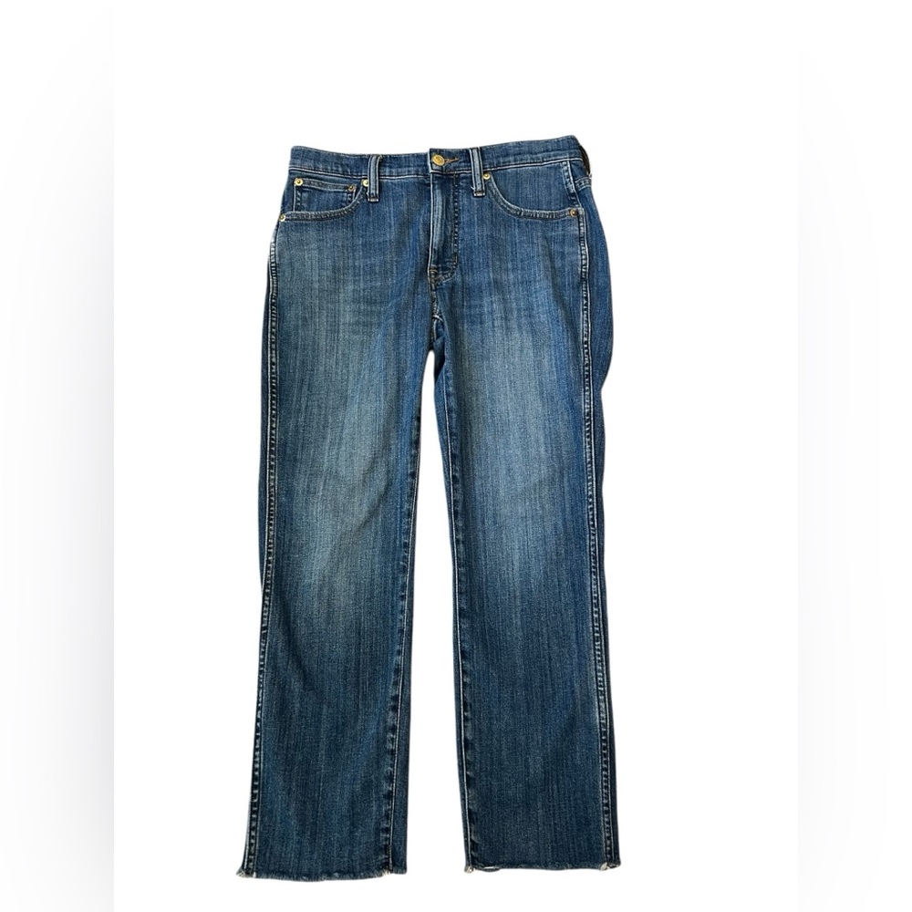 J. Crew Women's Straight Leg Jeans in Medium Blue Wash